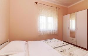 a bedroom with two beds and a window at Nice Apartment In Ribnica-krusevo With 1 Bedrooms And Wifi in Anić