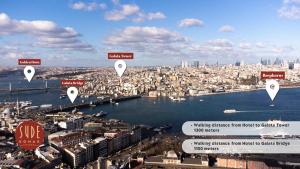 Nespecifikovaný výhled na destinaci Istanbul nebo výhled na město při pohledu z hotelu
