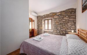 Postel nebo postele na pokoji v ubytování Stunning Home In Nova Vas With Kitchen