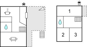 Půdorys ubytování Three-Bedroom Apartment With A Fireplace In Stari Grad