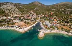 an aerial view of a town on the beach at 3 Bedroom Nice Home In Seget Vranjica in Seget Vranjica