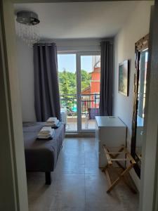 A balcony or terrace at Obzor Tatyana Apartments The Wave