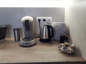 Coffee and tea making facilities at Obzor Tatyana Apartments The Wave