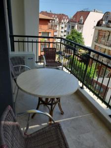 A balcony or terrace at Obzor Tatyana Apartments The Wave