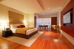 Katil atau katil-katil dalam bilik di Oryx Airport Hotel -Transit Only