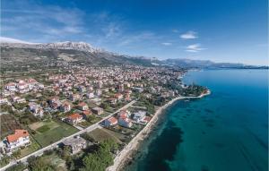 an aerial view of a town next to the water at Beautiful Apartment In Kastel Kambelovac With 2 Bedrooms And Wifi in Kaštela