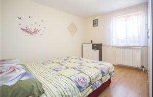 a bedroom with a bed and a window in it at Amazing Apartment In Rijeka With Wifi in Rijeka