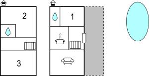 Půdorys ubytování Three-Bedroom Holiday Home In Oklaj