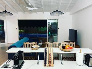Istumisnurk majutusasutuses Villa Amaryllis luxueuse,piscine,vue mer,plage