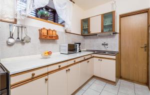 Kuchyň nebo kuchyňský kout v ubytování Nice Apartment In Sveti Juraj With Wifi
