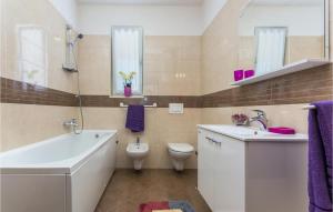 Łazienka w obiekcie Amazing Apartment In Novigrad With Wifi
