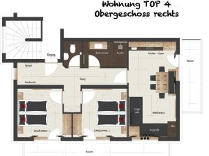 Plan piętra w obiekcie Apartment in Mayrhofen near Ski Lifts