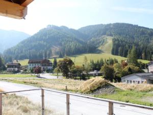 ホーエンタウアーンにあるChalet in Hohentauern near ski area with saunaの山村のバルコニーからの眺め