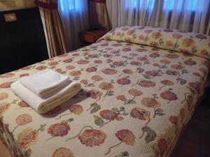 Cama ou camas em um quarto em Hotel Villa Brescia