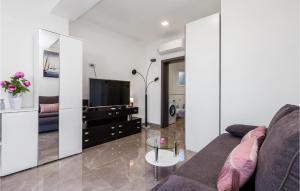 Televízia a/alebo spoločenská miestnosť v ubytovaní Lovely Apartment In Rijeka With Wifi