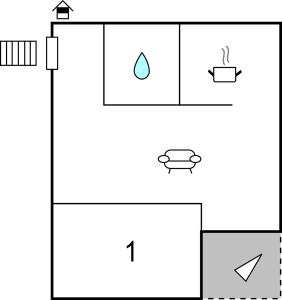 De plattegrond van Stunning Apartment In Ugljan With Kitchen