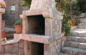 a stone oven with a cat inside of it at 3 Bedroom Gorgeous Apartment In Blato in Prizba