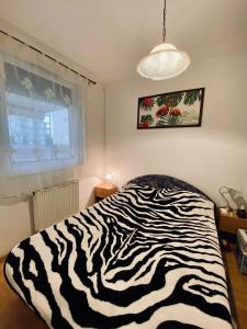Katil atau katil-katil dalam bilik di Linda Apartman By BLTN Siófok