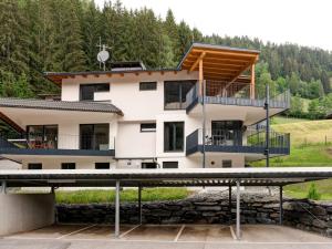 巴德小基希海姆的住宿－Premium apartment in ski area Bad Kleinkirchheim，山边树木的房子