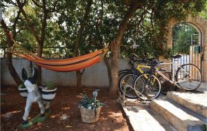 hamak jest przywiązany do drzewa w ogrodzie w obiekcie One-Bedroom Apartment In Stari Grad w mieście Stari Grad +17 zdjęć