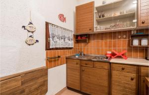 Kitchen o kitchenette sa Lovely Apartment In Jablanac With House Sea View