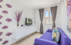 Μια τηλεόραση ή/και κέντρο ψυχαγωγίας στο 1 Bedroom Beautiful Apartment In Baska