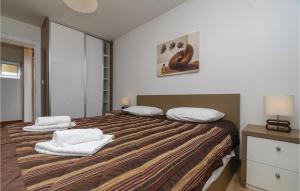 Posteľ alebo postele v izbe v ubytovaní Nice Home In Blato With House Sea View