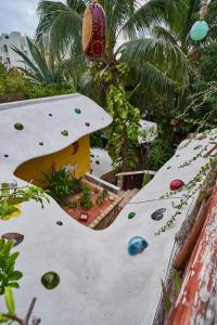 Zahrada ubytování Maison Tulum