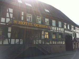 a building with a sign that reads hotel oichenstein at Hotel Ochsen Kehl-Kork in Kehl am Rhein
