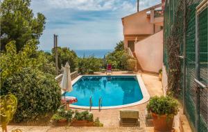 Vista de la piscina de Awesome Home In Santa Susanna With House Sea View o alrededores