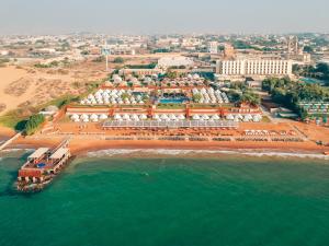 an aerial view of a resort on the beach at Longbeach Campground in Ras al Khaimah