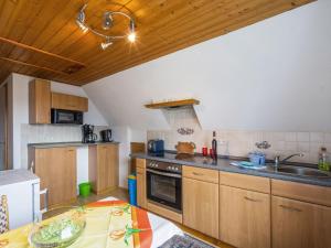 Cozy Apartment in Lichtenhain with Gardenにあるキッチンまたは簡易キッチン