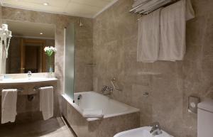 Koupelna v ubytování Hotel Praga