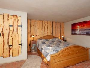 Ένα ή περισσότερα κρεβάτια σε δωμάτιο στο Welcoming Holiday Home in Gegensee near Szczecin Lagoon