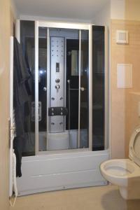 Kúpeľňa v ubytovaní Útulný apartmán v centru, s krásným výhledem