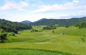 um campo verde com montanhas ao fundo em Cozy Apartment In Vason With House A Mountain View em Vason