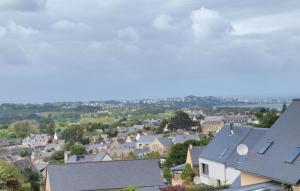 a view of a small town with houses at Awesome Home In Plestin Les Greves in Plestin-les-Grèves