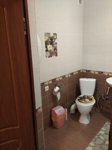 a bathroom with a toilet and a sink at Hostel Viator in Almaty +20 photos