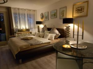 Postel nebo postele na pokoji v ubytování Appartement Herrlich + 37 fotografií