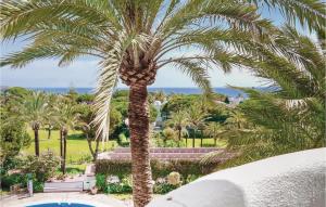 palma obok basenu w obiekcie Stunning Apartment In Marbella w Marbelli