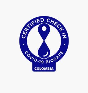een logo voor de gecertificeerde cheetah liefdadigheidsinstelling colombia bij Mucura Hotel & Spa in Cartagena