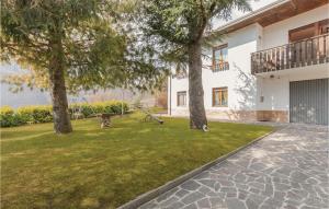 a house with two trees and a grass yard at Villa Loran Appart, B in Margone