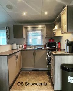 A kitchen or kitchenette at Snowdonia Holidays Caravan Hire - Aberdunant Park - 111 Silver Birch