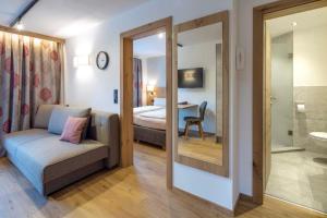 Krevet ili kreveti u jedinici u okviru objekta Hotel Gasthof Obermair