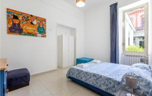a bedroom with a bed and a window at Casa Sul Mare in Castellammare di Stabia