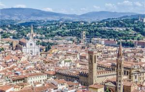 una vista aérea de una ciudad con edificios en Beautiful Apartment In Firenze With Kitchen en Florencia