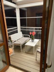 A balcony or terrace at AGM Suite Rome Airport FCO - Attico Parco Leonardo