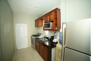 A kitchen or kitchenette at Hotel Enrique I Gazcue, Bed and Breakfast