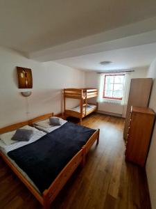 a bedroom with a large bed in a room at Penzion Gerle in Černý Dŭl