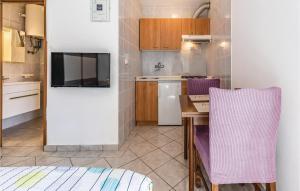 Kuchyň nebo kuchyňský kout v ubytování Studio Apartment In Medulin